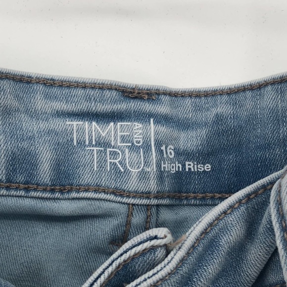 Time and Tru Denim Skinny Jeans High Rise Stone Wash High Rise Size 16 - Picture 7 of 8